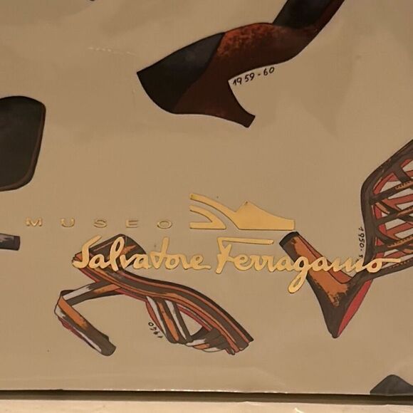 Salvatore Ferragamo Journal Shoe Print Unlined Notebook Sketchbook Museo Fashion - Picture 6 of 8